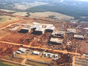 MCI WorldCom building
during its construction on
Loudoun County, Va site.