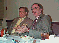 George Lindsey with
Garry Warren, UNA Dean,
at Film Festival in 2000