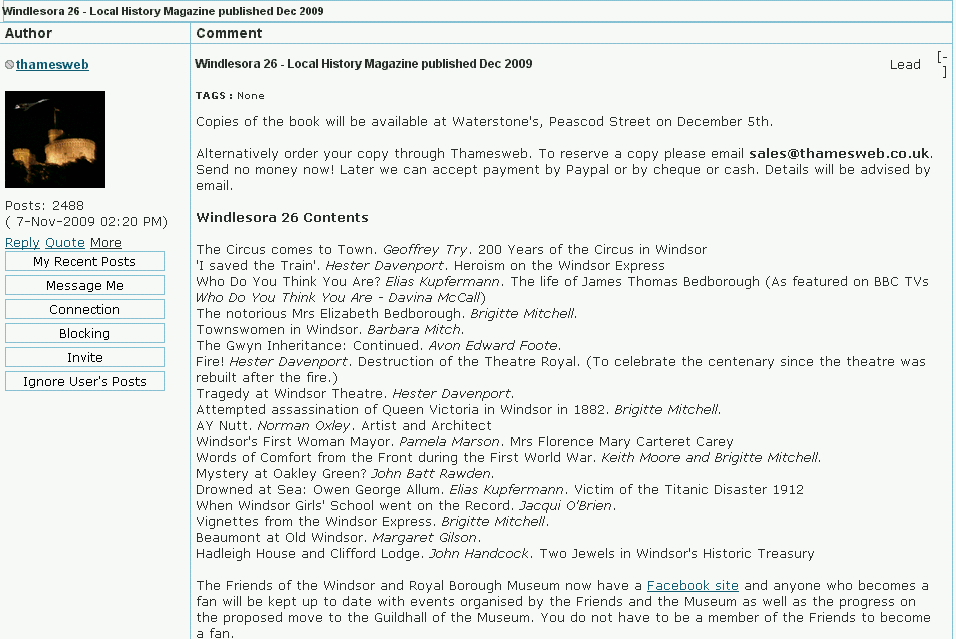 This page has Chotank image
of posting to the Royal Windsor
website in England.  It preserves
original information displaying
contents of WINDLESORA, the local
history publication of the
Windsor Castle area in the UK.
See article by Avon Edward Foote.