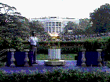 OLYMPIC FLAME in front of White House.